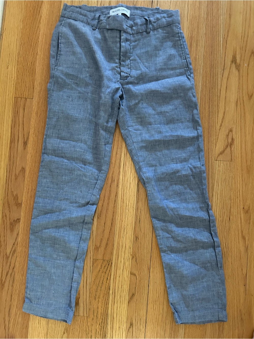 Frescobol Carioca Men's blue Casual Linen-Blend Pants